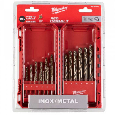 Набір свердел по металу Milwaukee HSS-Co, 1-10мм, кейс, 19шт