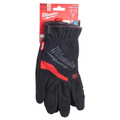 Рукавички робочіMilwaukee Free-Flex, поліуретан/спандекс/поліестер, р.11/XXL, чорні Рукавички робочіMilwaukee Free-Flex, поліуретан/спандекс/поліестер, р.11/XXL, чорні