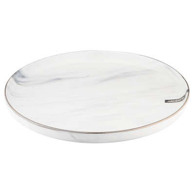ARDESTO Тарілка обідня Marmo, 27 см, біла, кераміка