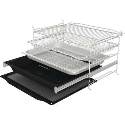 Духова шафа Gorenje електрична, 77л, A+, Wi-Fi, пароварка, дисплей, готув. на різн рівнях, чорний