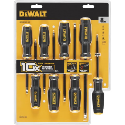 Викрутки DeWALT TOUGHSERIES MAX FIT, SL, PH, SQ, набір 8шт Викрутки DeWALT TOUGHSERIES MAX FIT, SL, PH, SQ, набір 8шт
