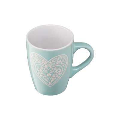 Чашка ARDESTO Heart, 330мл, кераміка, блакитний