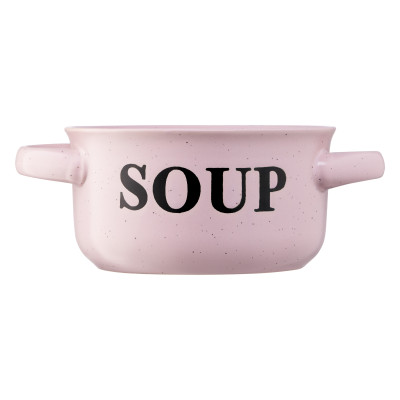 Бульонница ARDESTO Alcor, 550 мл, розовая, керамика Бульонница ARDESTO Alcor, 550 мл, розовая, керамика