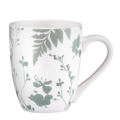 ARDESTO Чашка Capri, 320мл, порцеляна, біло-зелений ARDESTO Чашка Capri, 320мл, порцеляна, біло-зелений