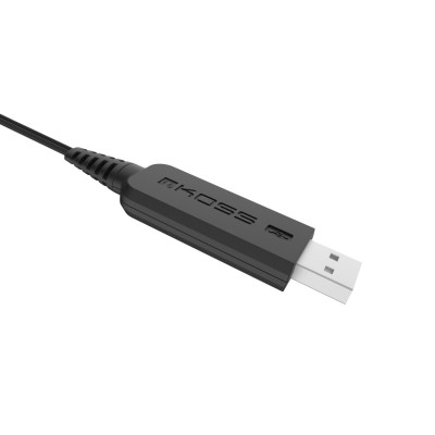 Гарнитура компьютерная стерео On-Ear Koss CS200, USB, Uni Mic, 2.4м, Черный