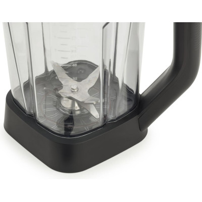 Блендер Gorenje стаціонарний 1500Вт, чаша-2000мл, дисплей, подрібнювач, чорний-нерж