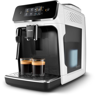Кавомашина Philips Series 2300, 1.8л, зерно+мелена, дисплей, авторецептів -2, білий