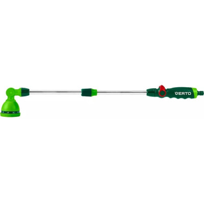 Зрошувач ручний Verto, 1/2"-3/4", штанга 77-113см, 10 функцій, плавне регулювання напору води великим пальцем, тримач двокомпонентний Зрошувач ручний Verto, 1/2"-3/4", штанга 77-113см, 10 функцій, плавне регулювання напору води великим пальцем, тримач двокомпонентний
