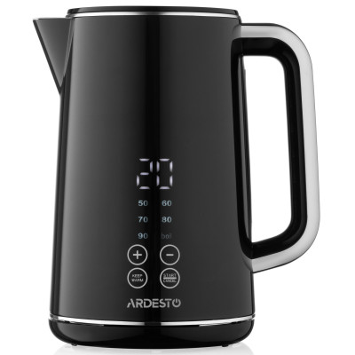Электрочайник Ardesto Elegance, 1.7л, LED дисплей, двойные стенки, Otter, черный глянец (EKL-X53E) Электрочайник Ardesto Elegance, 1.7л, LED дисплей, двойные стенки, Otter, черный глянец (EKL-X53E)