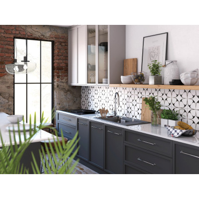 Мийка кухонна Deante Magnetic, граніт, прямокут., з крилом, 820х500х219мм, чаша - 1, накладна, антрацит Мийка кухонна Deante Magnetic, граніт, прямокут., з крилом, 820х500х219мм, чаша - 1, накладна, антрацит