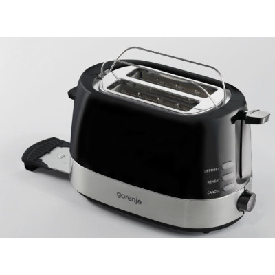 Тостер Gorenje, 850Вт, пластик/ металл , функц. розморож, автовідключення, чорний Тостер Gorenje, 850Вт, пластик/ металл , функц. розморож, автовідключення, чорний