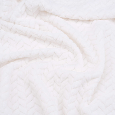 Плед ARDESTO Jacquard Braid 160х200см, 100% поліестер, айворі