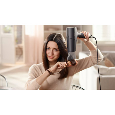 Фен Philips 5000 Series, 2100Вт, 3 режими, іонізація, хол. обдув, темно-сірий