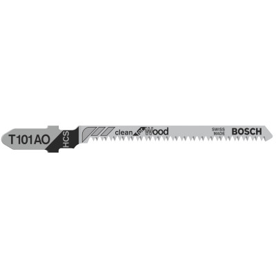 Bosch Полотно пиляльне для електролобзика по дереву T 101 AO, 1.4х83мм, 3шт