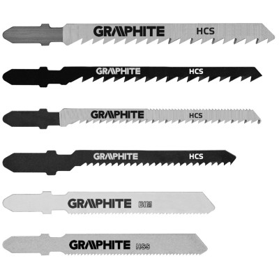 Полотно для електролобзика GRAPHITE, хвостовик T, набір 6шт