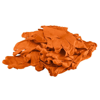 Рукавички робочі/медичні Neo Tools, перфоровані нітрилові, р.XL, помаранчевий, 50шт