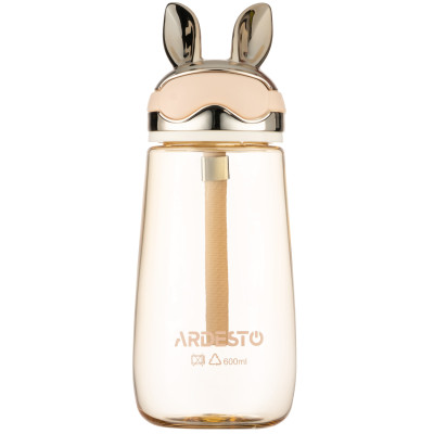 Пляшка для води ARDESTO Bunny 600мл, пластик, жовтий Пляшка для води ARDESTO Bunny 600мл, пластик, жовтий