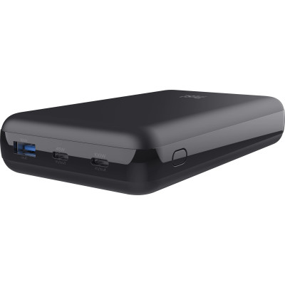 Аккумулятор портативный литий-ионный power bank Trust Laro, 20000 мА-ч, USB-A/2хUSB-C, 100w, черный