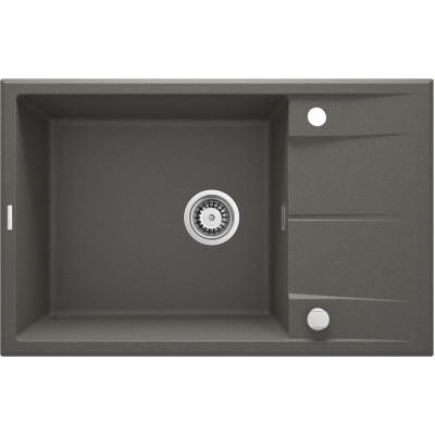 Мийка кухонна Deante Eridan, граніт, прямокут., з крилом, 780х500х210мм, чаша - 1, накладна, антрацит Мийка кухонна Deante Eridan, граніт, прямокут., з крилом, 780х500х210мм, чаша - 1, накладна, антрацит