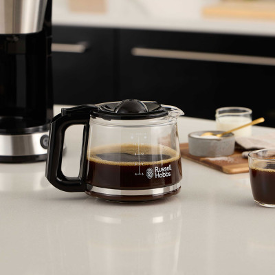 Кофеварка Russell Hobbs Heaton, 1.25л, молотая, черно-серебряный
