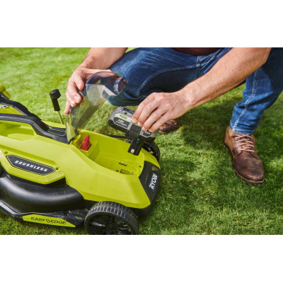 Газонокосарка акумуляторна Ryobi ONE+ HP RY18LMX33A-0 18В 33см 30л 25-90мм 9.3кг без АКБ та ЗП