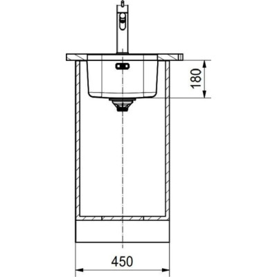 Мийка кухонна Franke Smart, нерж.сталь, прямокутник, без крила, 341х401мм, чаша - 1, монтаж під стільницю, SRX 110-34, нерж поліров.