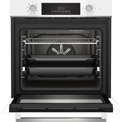 Духовой шкаф Beko электрический, 72л, A, дисплей, конвекция, телескоп, белый (BBIM14300WMS)