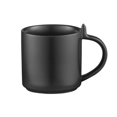 Набір чашка з блюдцем, 250мл, порцеляна, чорний