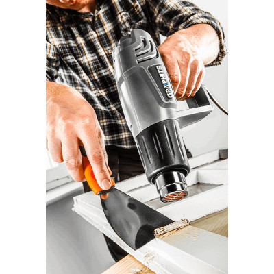 Фен строительный GRAPHITE 2000Вт 80/600°С 350/550л/мин 0.9кг 59G524