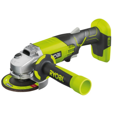 Шліфмашина кутова акумуляторна Ryobi ONE+ R18AG-0 115мм 18В 7500об/хв 2.5кг без АКБ та ЗП Шліфмашина кутова акумуляторна Ryobi ONE+ R18AG-0 115мм 18В 7500об/хв 2.5кг без АКБ та ЗП