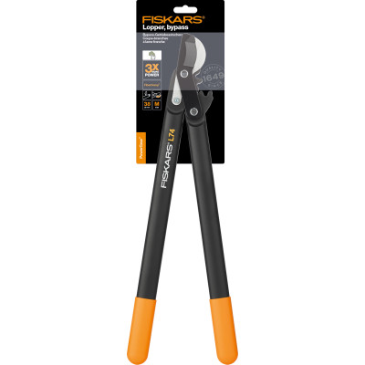 Сучкоріз площинний Fiskars PowerGear L74, посилений, d 38мм, 54.5см, 540гр