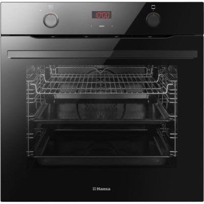 Духовка электр. Hansa, 60см, 77л, A,  гриль, емаль легкого очищення, диспл., чорний Духовка электр. Hansa, 60см, 77л, A,  гриль, емаль легкого очищення, диспл., чорний