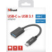 Адаптер Trust Calyx USB-C > USB3.0, 0.09м, чорний