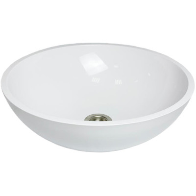 Раковина, умивальник Adamant KREIS, штучний камінь, кругла, без отвору для змішувача та переливу, 420х150мм, накладний, білий Раковина, умивальник Adamant KREIS, штучний камінь, кругла, без отвору для змішувача та переливу, 420х150мм, накладний, білий