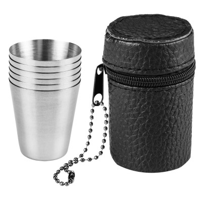 Стакани туристичні Neo Tools, 6 шт, 30мл, нержавеющая сталь, чохол Стакани туристичні Neo Tools, 6 шт, 30мл, нержавеющая сталь, чохол