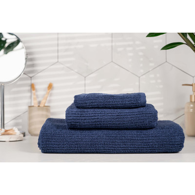 Рушник махровий ARDESTO Air, 50х90см, 100% бавовна, синій