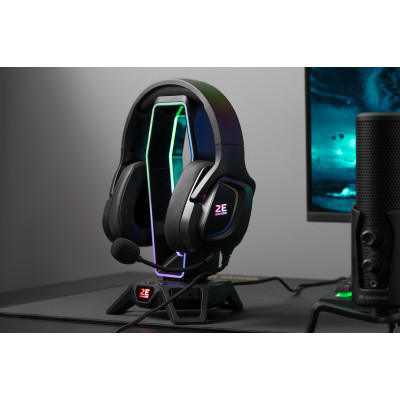 Гарнитура игровая 2E GAMING HG340, 7.1, USB-A, RGB, 2м, черный (2E-HG340BK)