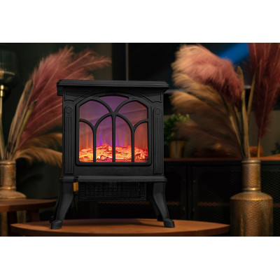 Камин электрический, декоративный Neo Tools, 30м кв, 1500Вт, керамический нагрева. элемент (PTC), черный