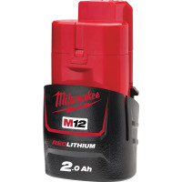 Акумулятор Milwaukee Redlithium M12 12В 2А·год 0.178кг Акумулятор Milwaukee Redlithium M12 12В 2А·год 0.178кг