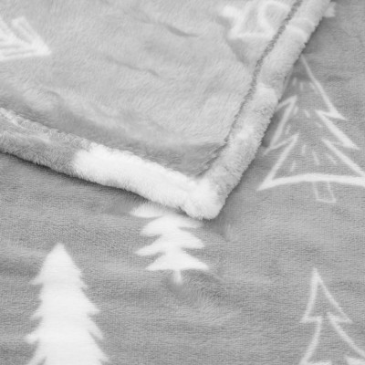 Плед ARDESTO Flannel, 160х200см, 100% поліестер, ялинки
