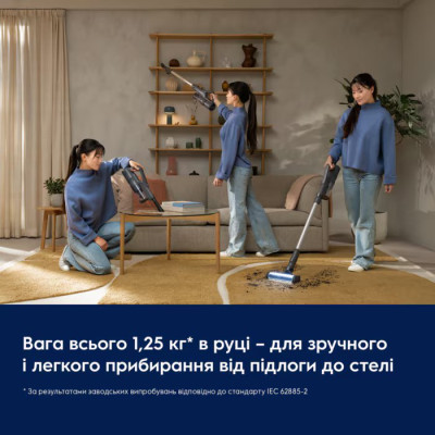 Пилосос Electrolux бездротовий, конт пил -0.3л, автон. робота до 50хв, вага-1.9кг, HEPA10, 3 насадки, синій Пилосос Electrolux бездротовий, конт пил -0.3л, автон. робота до 50хв, вага-1.9кг, HEPA10, 3 насадки, синій