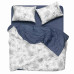 КПБ 1,5сп ARDESTO Gloria, підковдра 160х220см, простирадло 160х220см, наволочки (2) 50х70см, 100% бавовна, сатин, півонії, синій