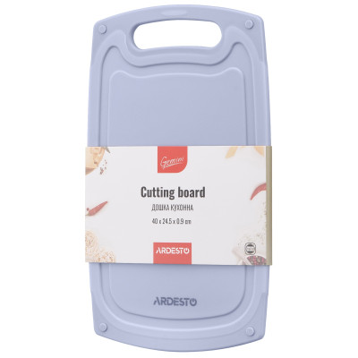 ARDESTO Дошка кухонна Gemini, 40х24.5х0.9см, пластик, сірий ARDESTO Дошка кухонна Gemini, 40х24.5х0.9см, пластик, сірий