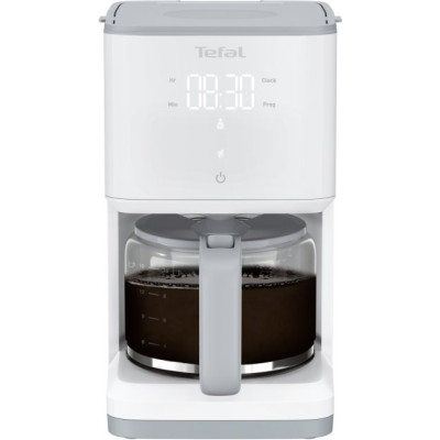 Кавоварка Tefal крапельна Sense 1.25л, мелена, LED-дисплей, сенсор.керування, білий