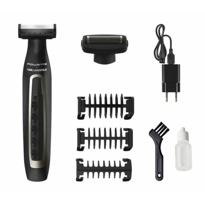 Тример Rowenta & Karl Lagerfeld Forever Sharp, для бороди, вусів, акум., роторний мотор, насадок-4, титан.напил., чорний Тример Rowenta & Karl Lagerfeld Forever Sharp, для бороди, вусів, акум., роторний мотор, насадок-4, титан.напил., чорний