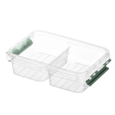 Контейнер двосекційний для зберігання харчових продуктів ARDESTO Fresh 2х0.25л, пластик, прямокутна, зелений Контейнер двосекційний для зберігання харчових продуктів ARDESTO Fresh 2х0.25л, пластик, прямокутна, зелений
