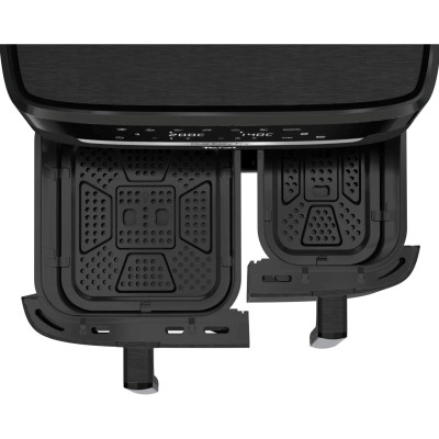 Tefal Мультипіч Dual Easy Fry XXL, 2700Вт, чаша-6.5+4.5л, сенсорне керув., 2 чаши, гриль, пластик, чорний