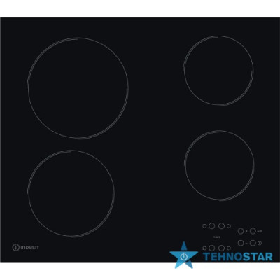 Варильна поверхня Indesit електрична склокерамічна, 60см, чорний Варильна поверхня Indesit електрична склокерамічна, 60см, чорний