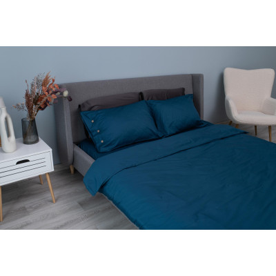 Підковдра ARDESTO Mix&Match, 160х220см, 100% бавовна, сатин, синій