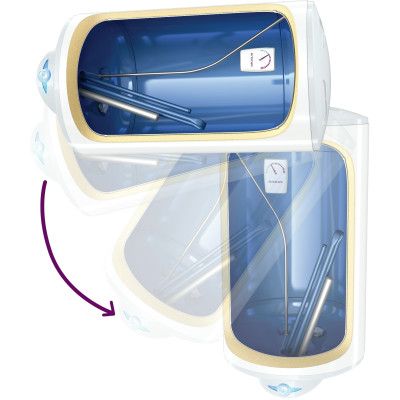 Водонагрівач електр. TESY Anticalc REV 100 круглий GCR 1004424D B14 TBRC, 100л, 2,4кВт, сухий тен, ун. монтаж, мех. кер-ння, C, білий